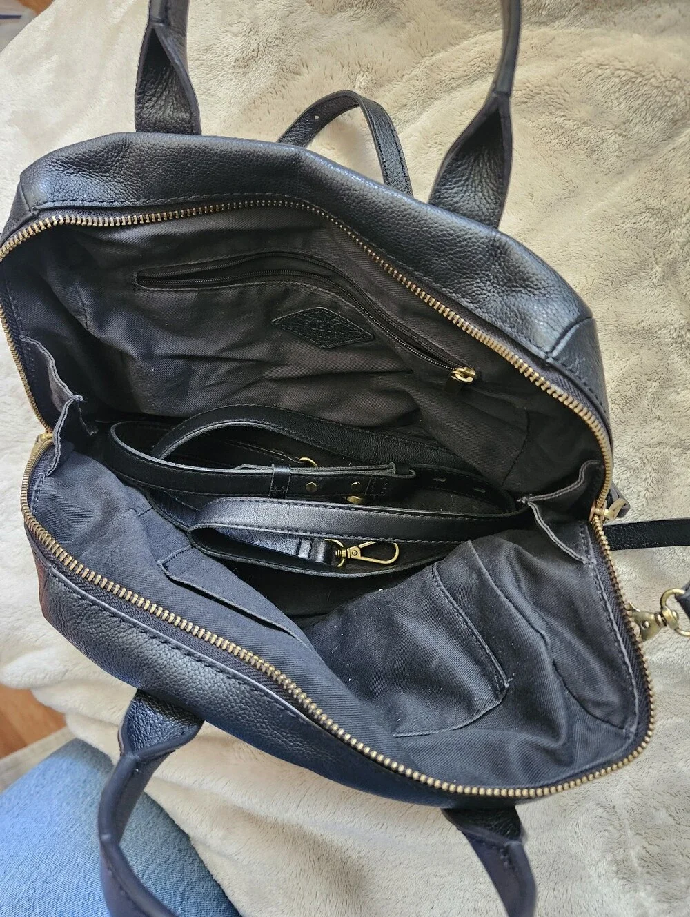 Fossil leather crossbody purse